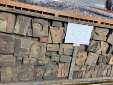 2 Printers Trays and Wood Letters