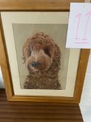 Pastel of Dog, Picture Size: 17