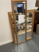 2x Pine Frame Mirrors 41