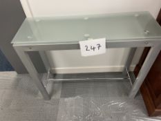 Glass and Metal Console Table