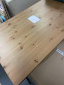 Pine Top Metal Leg Table, 51