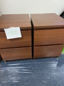 Pair Pine Bedside Chest 22