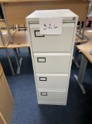 4 Drawer Metal Filing Cabinet - No Keys