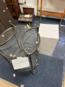 Glass and Metal Trolley and Ikea Stand