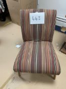 Modern Side Chair  Striped