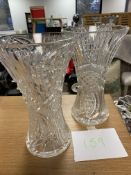 Large Pair Cut Glass Vases12