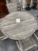 Wood and Metal Garden Table and 6 Chairs. 40