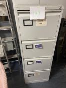 Filing Cabinet, 4 Drawer Metal, Lock Top Drawer