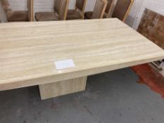 Italian Style Stone Dining Table, Central Pedestal 40