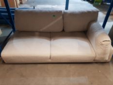 (R11B) White OffSet Sofa Ð No Legs. 160Mm x 870mm