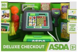 (8b) Approx 50x Items To Include. 4x Asda Toy Cash Registers, Food & Basket Sets (Some Parts Missin