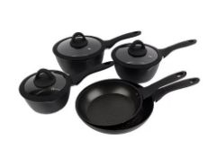 1x GH Soft Grip 5 Piece Pan Set. Forged Aluminium. Contents Appear New And Unused.