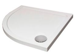(R3B) Stone Resin Low Profile Quadrant Shower Tray. 900 x 900mm. 25Mm Deep. Appears New & Unused. R