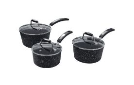 1x Scoville Neverstick 3 Piece Saucepan Set.