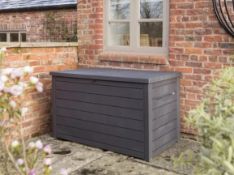 (MzP) 1x Keter Ontario XXL Box Anthracite 870L RRP £299. (L147x D86x H83cm).
