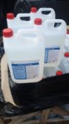 Five (5x) 5L bottle of Anti Bacterial Hand Sanitizer Gel - over 70% alcohol