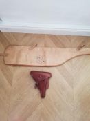 Leather Unused Gun Slip and a P08 Luger Holster