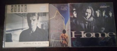 9x Vinyl Record LPs. Yes / Sting / Hothouse Flowers Etc.