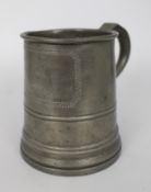 Antique Victorian Pewter Tankard 