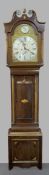 Early 19th c. English Mahogany Brass Arched Dial Longcase Clock