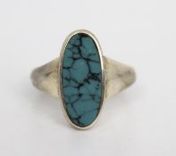 Silver Oval Quartz Ring
