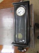 Late 19th c. Ebonized Vienna Wall Clock