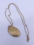 Gold Locket on Chain