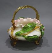 Victorian English Glass Handled Bowl