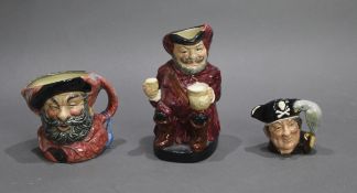 Set of 3 Royal Doulton Toby Character Jugs