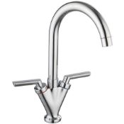 New & Boxed (C45) Prima Dual Lever V Shape Kitchen Mixer - Bpr1054. RRP £75.00 Quarter Turn Op...