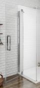 RRP £275. 610 X 1950 Frameless Concealed Hinged Shower Door