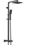 RRP £225. Tetra Thermostatic Bar Shower System Black.