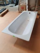 RRP £225. Steel 1700 X 700 Enamel Bath With Leg Set