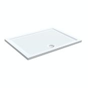 RRP £305. 900 X 1400 Low Profile Rectangular White Gloss Shower Tray