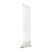 RRP £529. 1800 X 514mm Reina Flat White Vertical Double Panel Steel Designer Radiator.