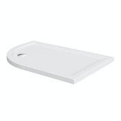 RRP £199. 1200 X 800mm Offset Quadrant Left Handed Stone Shower Tray.