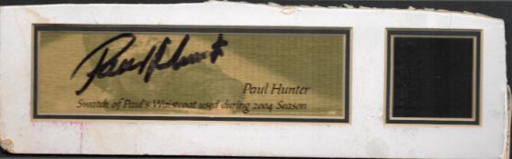Rare Paul Hunter Autographed Metal Art & A Piece Of His WasitcoatA Rare Signed Metal Art By The Late