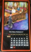 5 Vintage Original Months Guinness Calendars 1971-1981 Set 7Collection Of 5 Vintage Single
