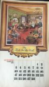 5 Vintage Original Months Guinness Calendars 1971-1981 Set 4Collection Of 5 Vintage Single