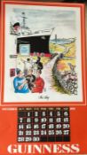 5 Vintage Original Months Guinness Calendars 1971-1981 Set 2Collection Of 5 Vintage Single