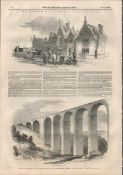 The North Staffordshire Railway 1849 Antique NewspaperAntique Complete Edition The Illustrated