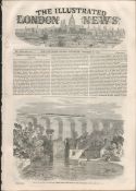 Opening Gsw Railway Dublin To Cork 1849 Antique NewspaperOriginal Edition 1849 Illustrated London