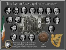 Easter Rising 1916 100th Anniversary Original Penny Metal Information PlaqueA Original 1916