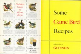 Double Sided Vintage 1961 Guinness Print 'Game Bird Recipes