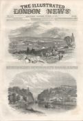 Victorian Illustration Of Bath & Clifton Antique 1850 NewspaperAntique 1850 Complete Edition The