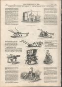 New Farmers Machines On Show Smithfields Cattle Show Of 1847 NewspaperAntique Complete Edition The