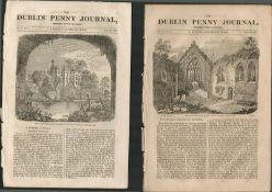 2 Antique Editions 1832 Dublin Journal Witchcraft In KilkennyIncludes Images & Articles Lismore