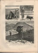 1880 Famine & Distress West Of Ireland Connemara Galway NewspaperOriginal Antique Complete 1880