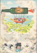 Double Sided Guinness Print 1954 