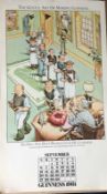 5 Vintage Single Original Pages Guinness Calendars 1971-1981- Set 1Collection Of 5 Vintage Single